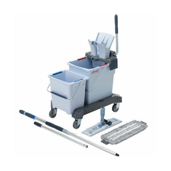 Vileda Professional Mop Cart, Double Bucket, w/Mop VLD148344 - main